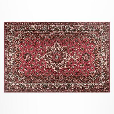 Vinyl carpet Red Persian vintage floral pattern