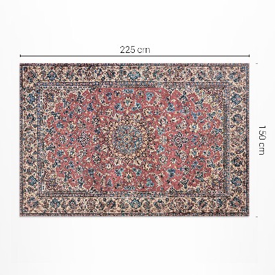Vinyl carpet Traditional Middle Eastern red