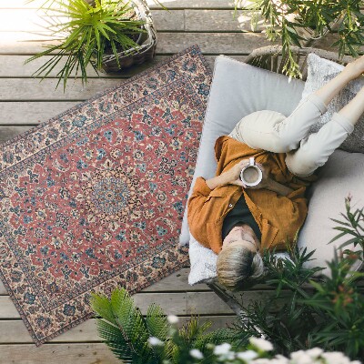 Vinyl carpet Traditional Middle Eastern red