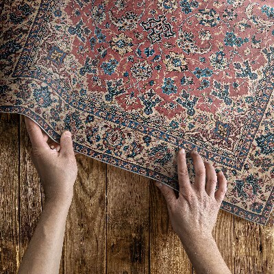 Vinyl carpet Traditional Middle Eastern red