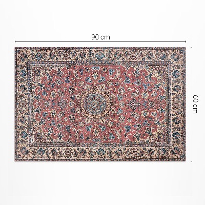 Vinyl carpet Traditional Middle Eastern red