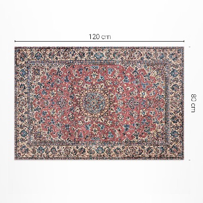 Vinyl carpet Traditional Middle Eastern red