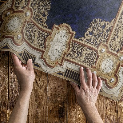 Vinyl carpet Book cover with antique design