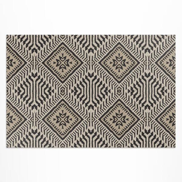 Vinyl carpet Indian design with boho ornaments