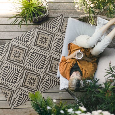 Vinyl carpet Indian design with boho ornaments
