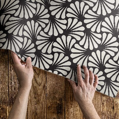 Vinyl carpet Geometric ginkgo leaves art deco glam art deco