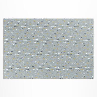 Vinyl carpet Boho Indian arrows delicate pattern
