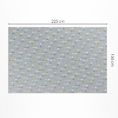 Vinyl carpet Boho Indian arrows delicate pattern