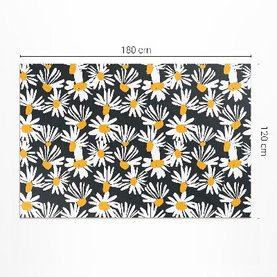 Vinyl carpet Field flowers with painted daisies