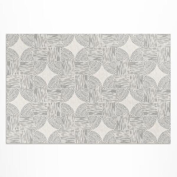 Vinyl carpet Decorative linear pattern in vintage plaid