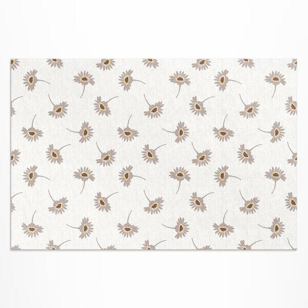 Vinyl carpet Delicate flowers of boho daisies