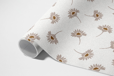 Vinyl carpet Delicate flowers of boho daisies
