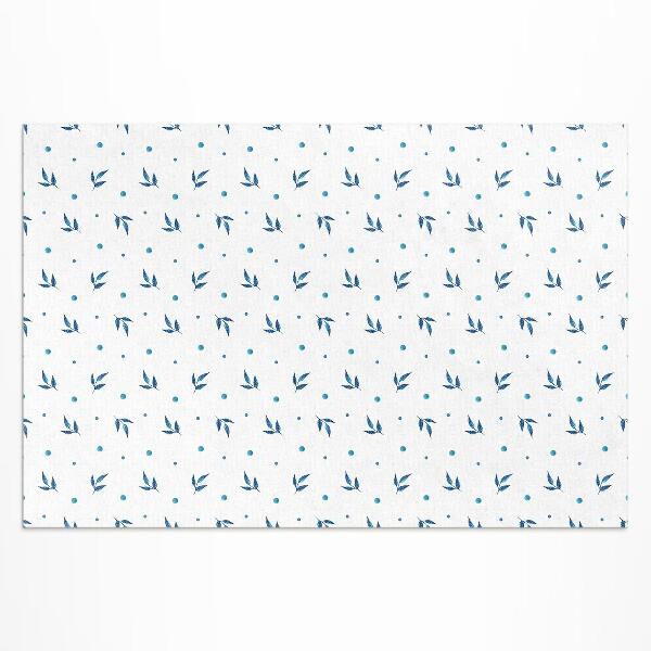 Vinyl carpet Fine leaves and boho watercolor dots