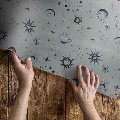 Vinyl carpet Cosmos sun sun moons vintage stars