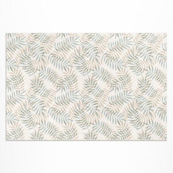Vinyl carpet Delicate tropical leaves boho pattern