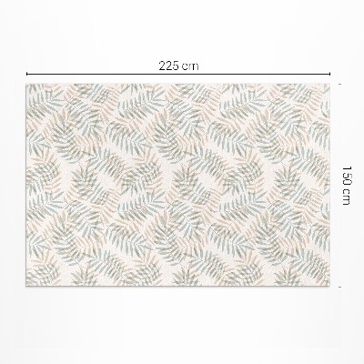 Vinyl carpet Delicate tropical leaves boho pattern