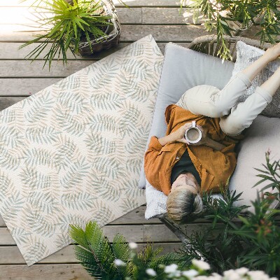 Vinyl carpet Delicate tropical leaves boho pattern