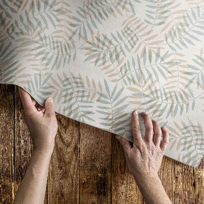 Vinyl carpet Delicate tropical leaves boho pattern