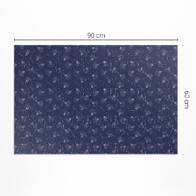 Vinyl carpet Ginkgo leaves in vintage boho style