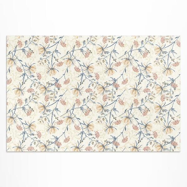 Vinyl carpet Flower meadow delicate boho pattern