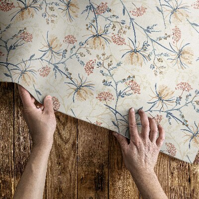 Vinyl carpet Flower meadow delicate boho pattern