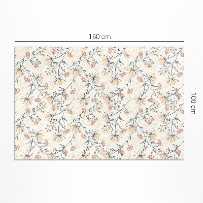 Vinyl carpet Flower meadow delicate boho pattern