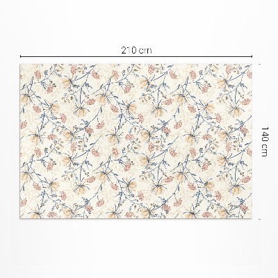 Vinyl carpet Flower meadow delicate boho pattern