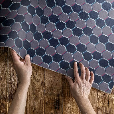Vinyl carpet Fine mosaic 3d hexagons