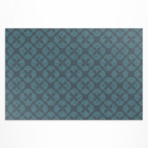 Vinyl carpet Four-leaf clover geometric pattern