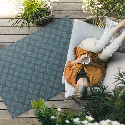 Vinyl carpet Four-leaf clover geometric pattern