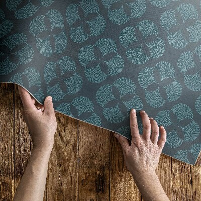 Vinyl carpet Four-leaf clover geometric pattern