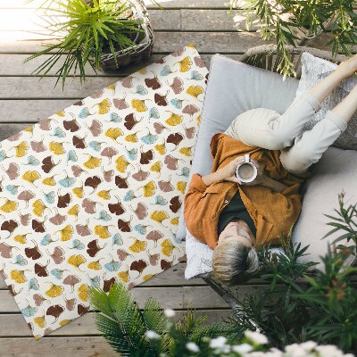 Vinyl carpet Pastel ginkgo leaves boho illustration