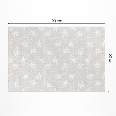 Vinyl carpet Delicate boho daisies on fabric