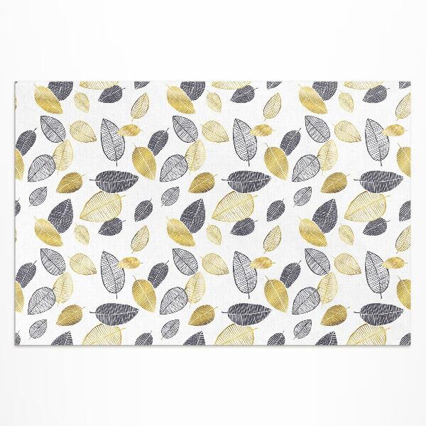 Vinyl carpet Light and dark leaves in trendy natural pattern