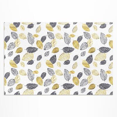 Vinyl carpet Light and dark leaves in trendy natural pattern