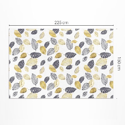 Vinyl carpet Light and dark leaves in trendy natural pattern