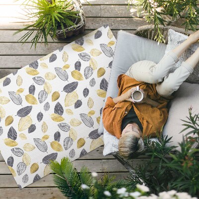 Vinyl carpet Light and dark leaves in trendy natural pattern