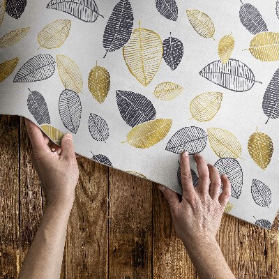 Vinyl carpet Light and dark leaves in trendy natural pattern