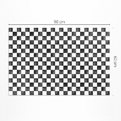 Vinyl carpet Monochrome stone chequerboard