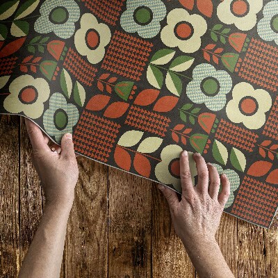 Vinyl carpet Popular floral illustration