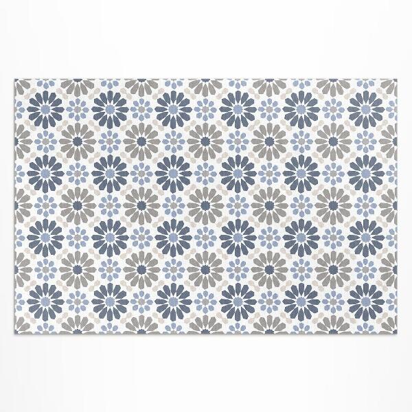 Vinyl carpet Pastel flowers delicate regular pattern