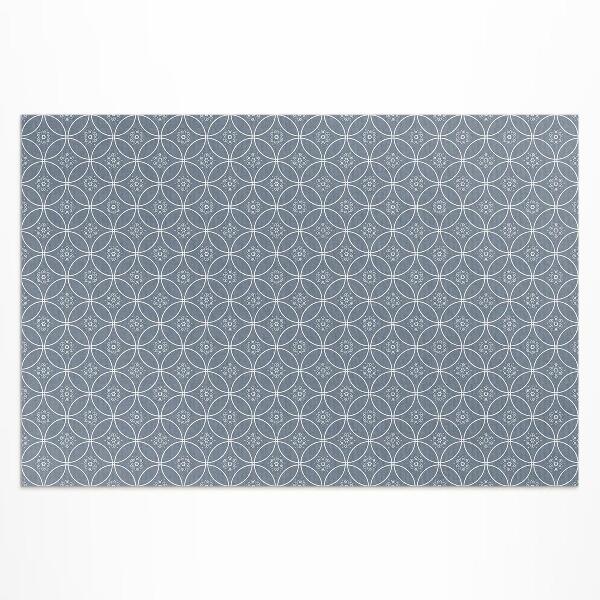 Vinyl carpet Pattern dotted with regular circles and flowers