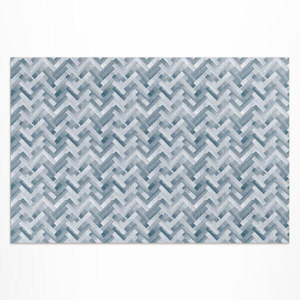 Vinyl carpet Painted herringbone parquet pattern