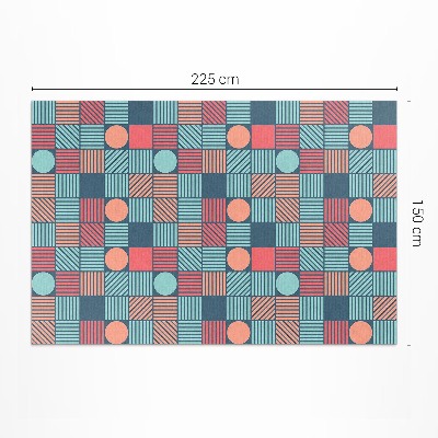 Vinyl carpet Retro vintage geometric pattern