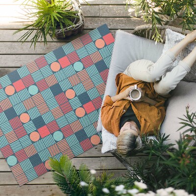 Vinyl carpet Retro vintage geometric pattern