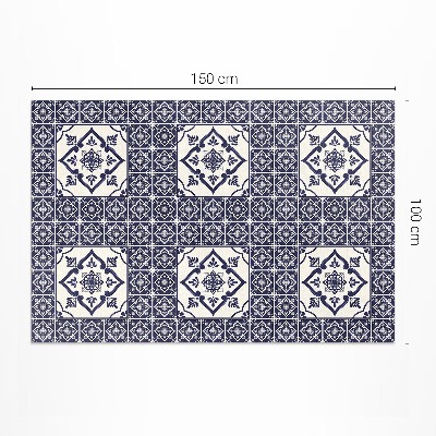 Vinyl carpet Portuguese style decorative tiles
