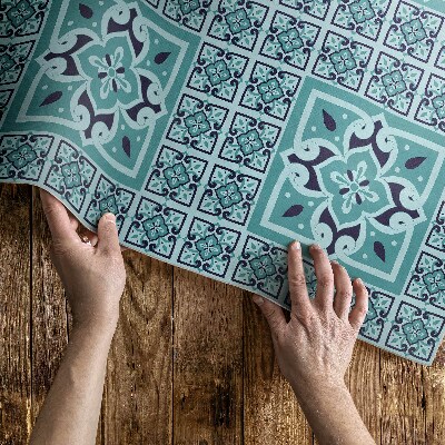 Vinyl carpet Spanish style decorative tiles