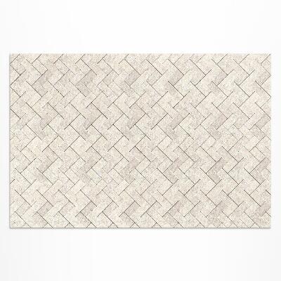 Vinyl carpet Heringbone stone paving