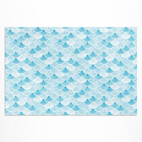 Vinyl carpet Wave pattern in watercolor Asian style