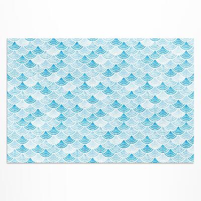 Vinyl carpet Wave pattern in watercolor Asian style